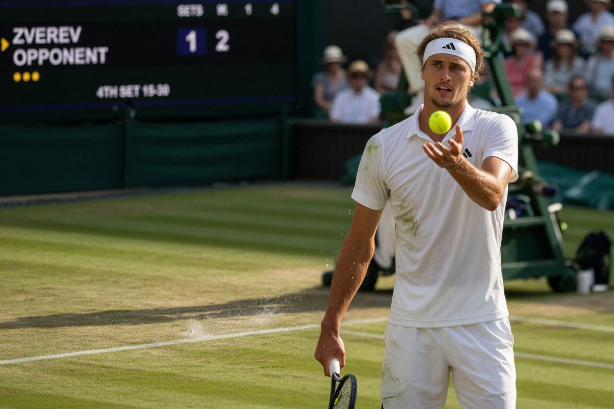 Mehr über den Artikel erfahren Zverev in Wimbledon: Ein Satz fehlt zum Viertelfinale