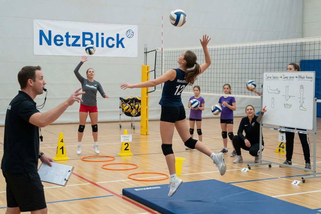 Mehr über den Artikel erfahren Techniktraining: Aufschlag- und Angriffsübungen für Vereine